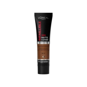 L'Oréal Paris Infaillible 32H Matte Cover Waterproof and Long-Lasting Liquid Foundation with High Coverage and 4% Niacinamide Formula 30ml - Shade 350 Warm