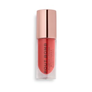 Revolution Pout Bomb Plumping Lip Gloss Peachy 4.6ml