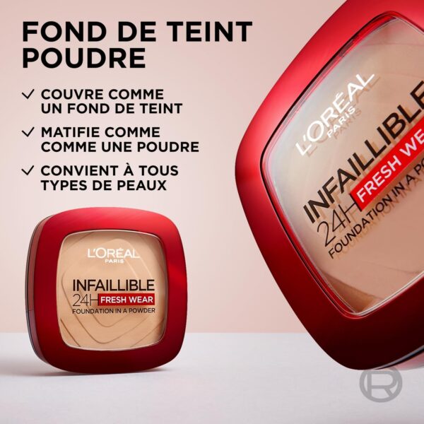 L'Oréal Paris - Infaillible 24H Fresh Wear Foundation In A Powder - 300 Amber