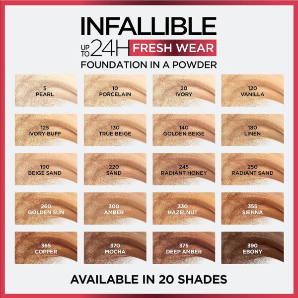 L'Oréal Paris Infaillible 24H Fresh Wear Mattifying Make-Up Powder 330 Hazelnut 24H Waterproof Sweatproof