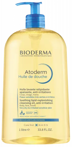 Bioderma Atoderm Huile de douche peaux sèches 1L