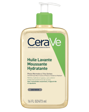 Cerave Huile Lavante Moussante et Hydratante Peaux Normales à Très Sèches 473ml